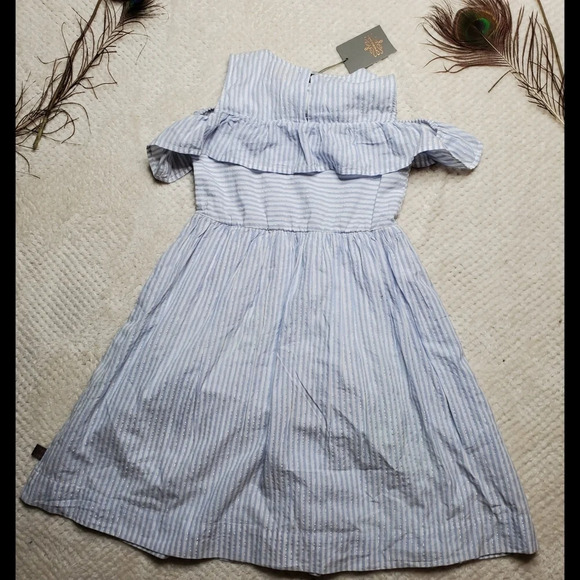 Creamie Striped Blue Dress - Picture 3 of 3